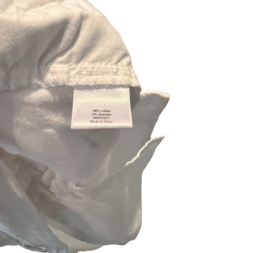 Women's a.n.a Mid Rise‎ White Chino Twill Shorts Size 12 - Picture 4 of 4